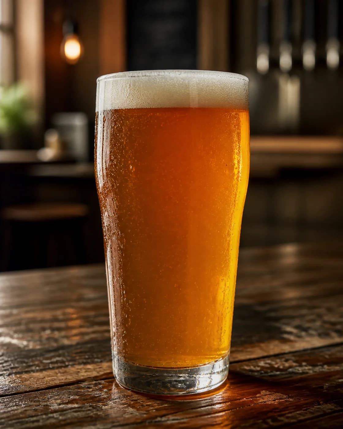 Vaso de cerveza American IPA dorada