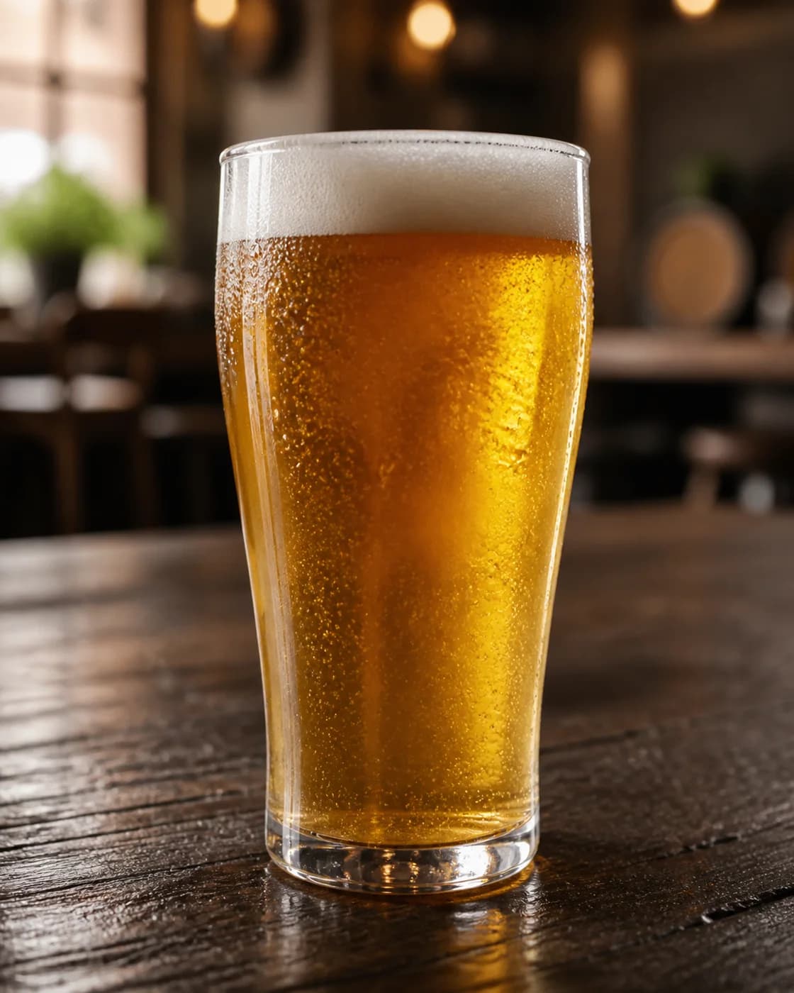 Vaso de cerveza APA dorada y refrescante