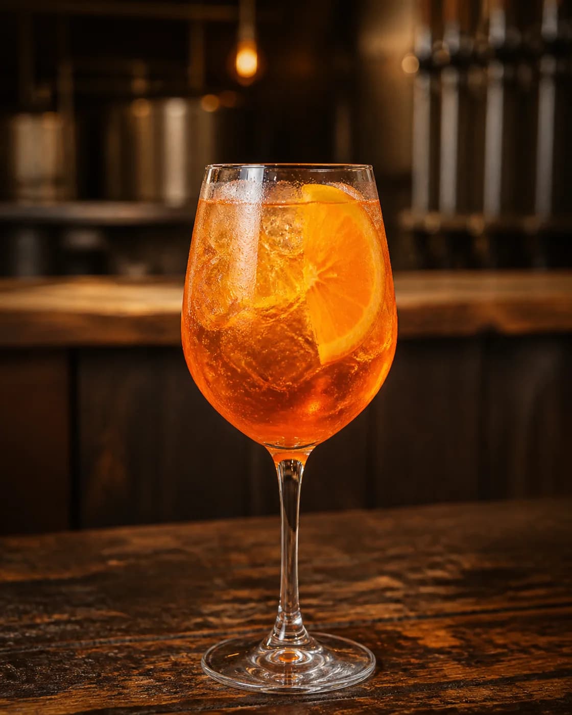 Aperol Spritz o Tonic con rodaja de naranja