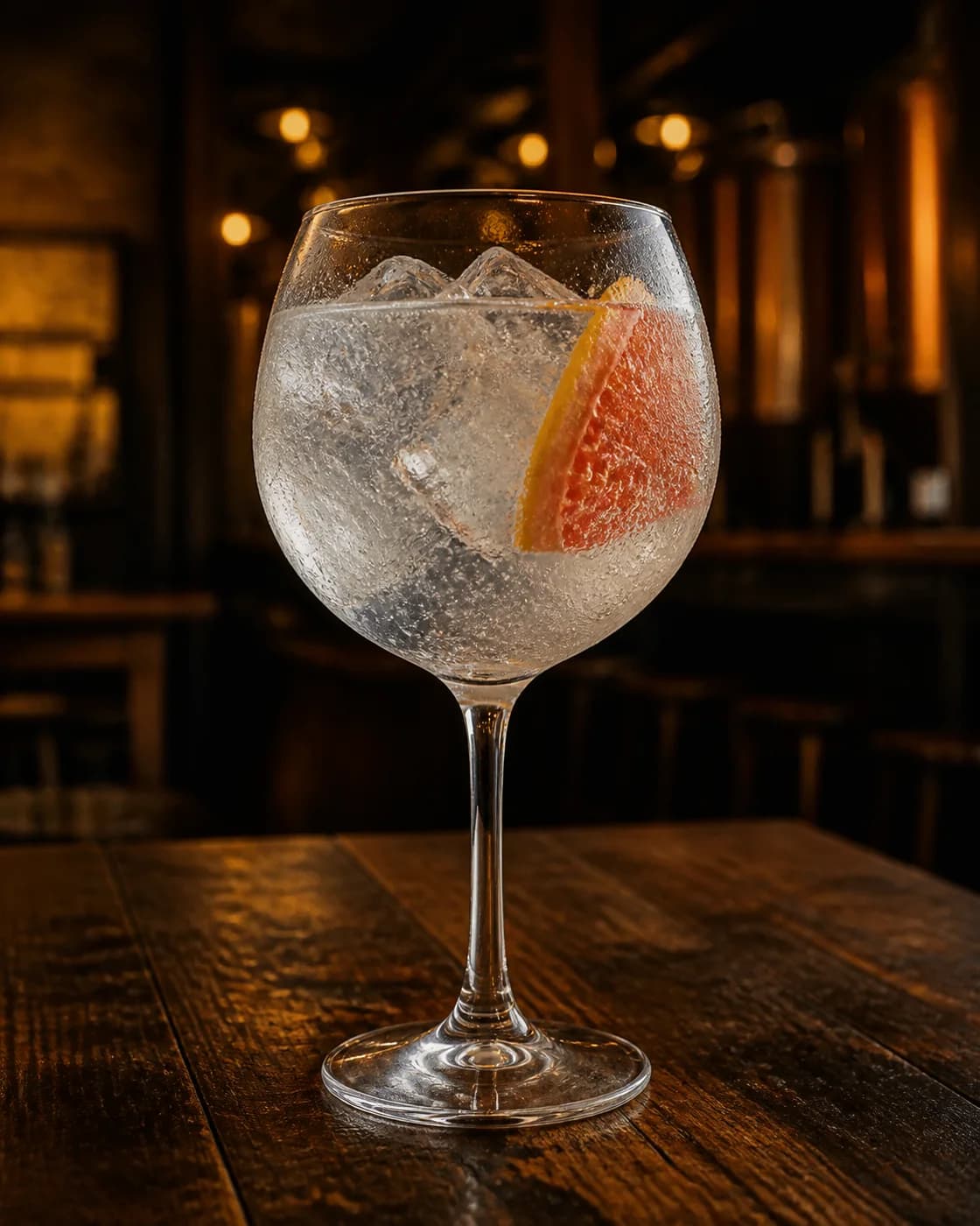 Gin Tonic con hielo y un toque cítrico
