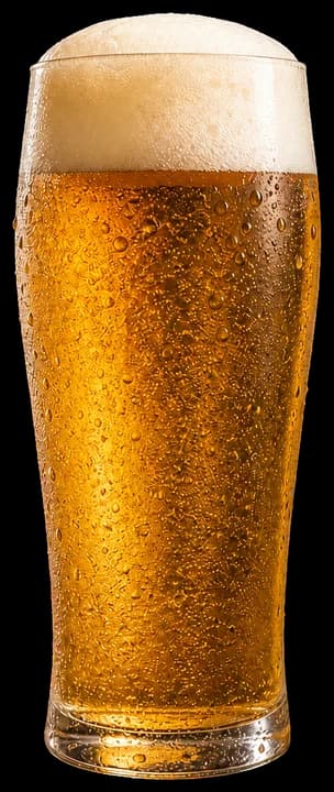 Vaso de cerveza Munich Helles rubia y cristalina