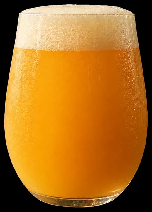 Vaso de cerveza NEIPA turbia y jugosa